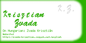 krisztian zvada business card